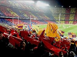 Billetter til Barcelona fotballkamp på Camp Nou i Spania