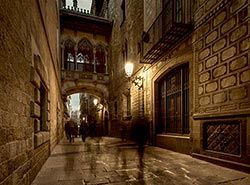 Barri Gotic, er den flotte gamlebyen i Barcelona