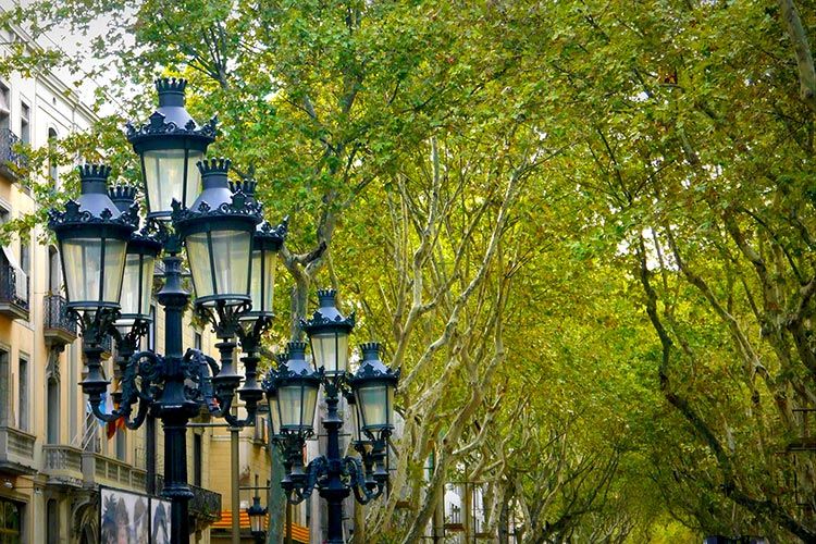 La Rambla gaten i Barcelona
