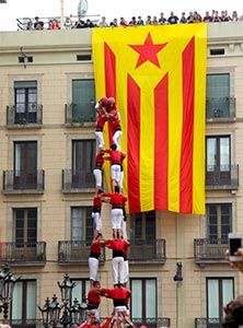 Fantastiske menneskelige tårn på Merce festivalen i Barcelona